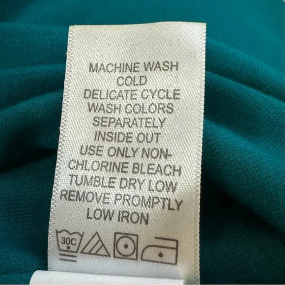 Woman Within 18 20 Tank Top Shirt Teal Blue Sleeveless High Neck Cotton Stretch - Picture 7 of 7